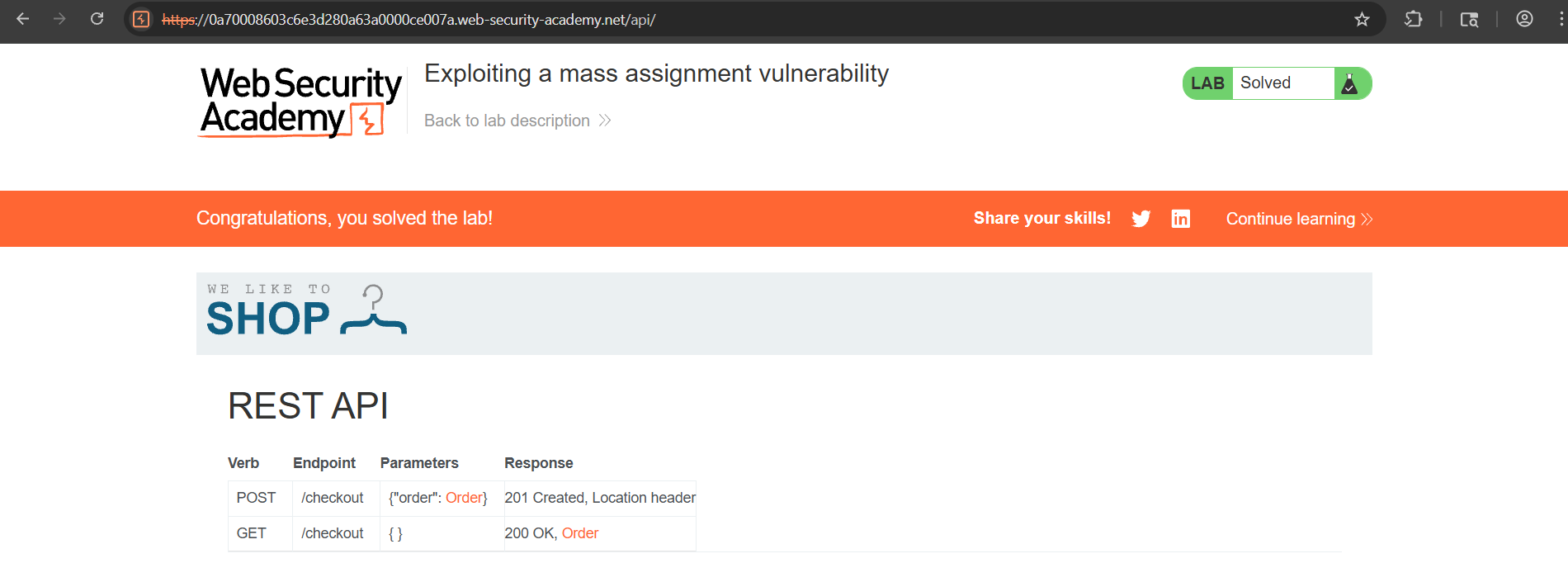 Mua hàng thành công